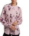 Nydj Pleated Peasant Blouse In Purple