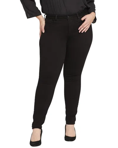 Nydj Waist Match Womens High-rise Denim Wide Leg Pants In Black