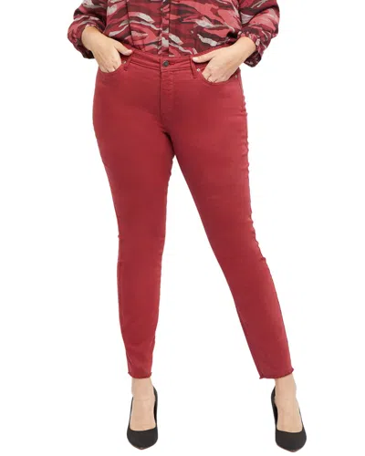 Nydj Plus Ami Boysenberry Skinny Leg Jean In Red