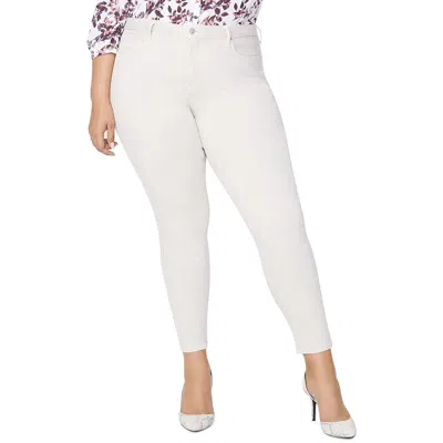 Nydj Plus Ami Womens Pocket Button-zip Fly Skinny Jeans In Multi