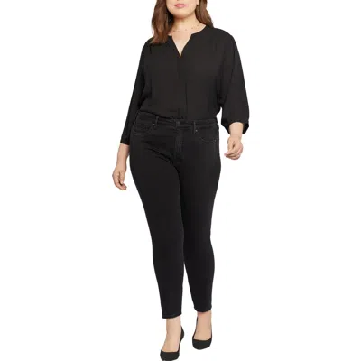 Nydj Plus Ami Womens Seamless Denim Skinny Jeans In Multi