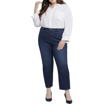 Nydj Plus Bailey Womens Relaxed Denim Ankle Jeans In Multi