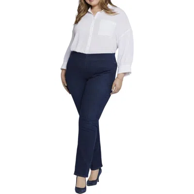Nydj Plus Bailey Womens Tummy Slimming Denim Straight Leg Jeans In Multi