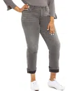 Nydj Plus Barbara Womens Ankle Slimming Bootcut Jeans In Multi