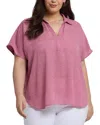 Nydj Plus Size Becky Short Sleeve Pullover Top
