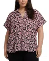 Nydj Plus Size Becky Short Sleeve Pullover Top In Pink