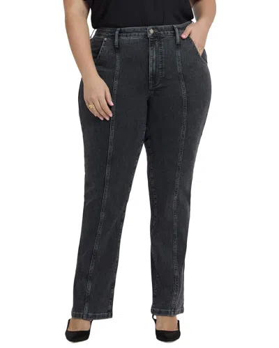 Nydj Plus Size Billie Mini Bootcut Seam Detail Jeans In Gray