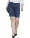 Nydj Briella Roll Cuff Denim Bermuda Shorts In Blue