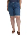 Nydj Briella Roll Cuff Jean Shorts In Valencia Surf