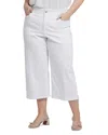 Nydj Brigitte High Waist Wide Leg Capri Jeans In White