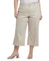 Nydj Brigitte High Waist Wide Leg Capri Jeans In Neutral
