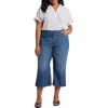 Nydj Plus Brigitte Womens Pocket Denim Capri Jeans In Multi