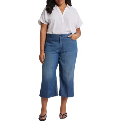 Nydj Plus Brigitte Womens Pocket Denim Capri Jeans In Multi