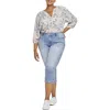 Nydj Plus Chloe Womens Crop Denim Capri Jeans In Multi