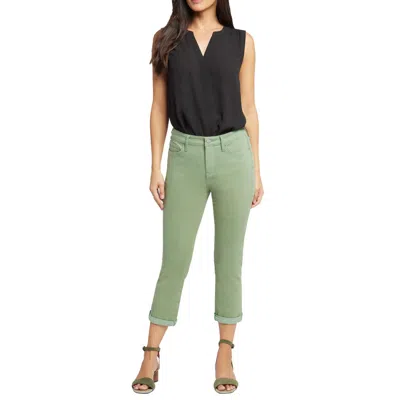 Nydj Plus Chloe Womens Cuffed Denim Capri Jeans In Multi