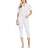 Nydj Piper High Rise Cropped Straight Leg Jeans In Optic White