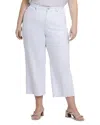 Nydj Coco Relaxed Wide Leg Crop Jeans In Optic White