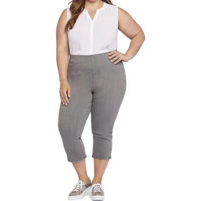 Nydj Plus Dakota Womens Slit Denim Cropped Jeans In Multi
