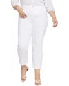 Nydj Pleated High Waist Ankle Balloon Jeans In White