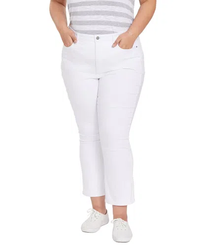Nydj Plus Hr Slim Bootcut Ankle Jean In Optic White