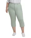 Nydj Joni High Rise Relaxed Capri Jeans In Green