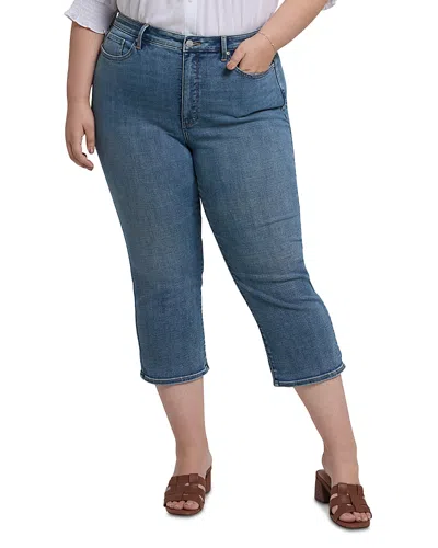 Nydj Joni Relaxed Capri Jeans In Majorca Bay In Blue