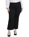 Nydj Plus Bailey Womens Stretch Denim Straight Leg Jeans In Black