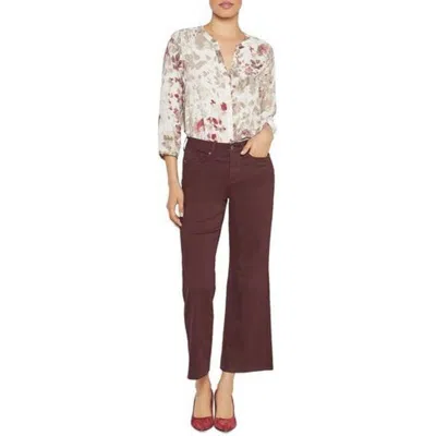 Nydj Plus Julia Womens Relaxed Cotton Flared Jeans In Beige