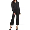 Nydj Plus Julia Womens Relaxed Cotton Flared Jeans In Black
