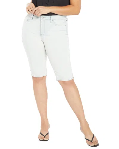 Nydj Plus Knee Capri Riveted Ss Slits Jean In White