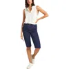Nydj Plus Kristie 80's Womens Raw Hem Denim Bermuda Shorts In Multi