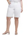 Nydj Briella Denim Shorts In Optic White