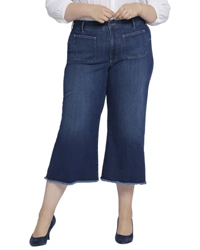 Nydj Plus Major Fanciful Wide Leg Jean In Blue