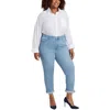 Nydj Plus Margot Girlfriend Womens Tummy Slimming Denim Skinny Jeans In Blue