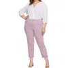 Nydj Plus Margot Womens Stretch Denim Ankle Jeans In Multi