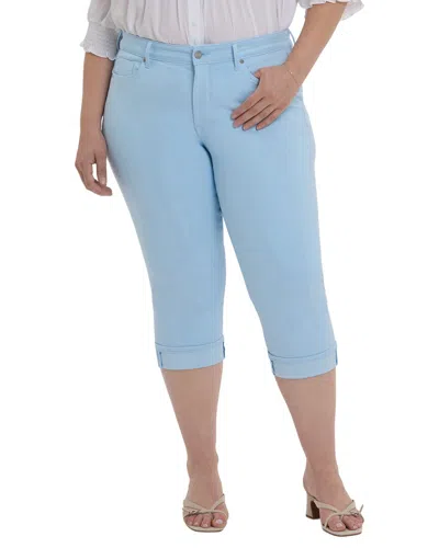 Nydj Plus Marilyn Aquatic Crop Jean In Blue