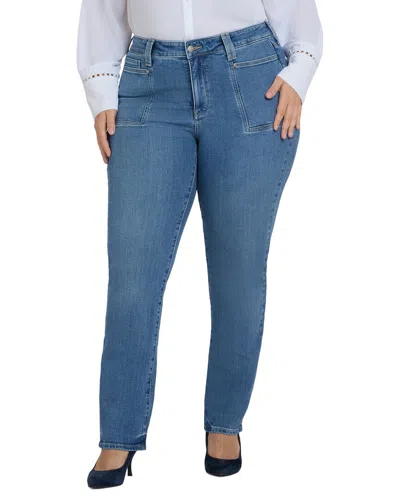 NYDJ NYDJ PLUS MARILYN BASTILLE SEA STRAIGHT LEG JEAN