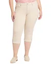 Nydj Marilyn High Rise Straight Cropped Jeans In Pearl Grey In Multi
