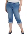 Nydj Marilyn High Rise Cropped Straight Cuffed Jeans In Inspire In Water Canyon