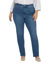 Nydj Plus Marilyn High-rise Lake Notre-dame Straight Leg Jean In Blue
