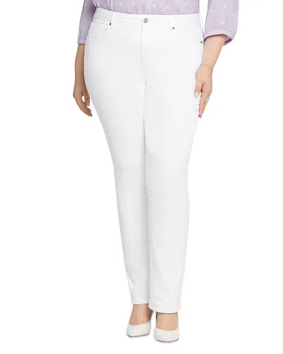 Nydj Marilyn High Rise Straight Jeans In Optic White