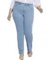 Nydj Joni Womens High Rise Relaxed Capri Jeans In Blue