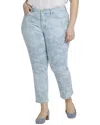 Nydj Marilyn Floral Crop Straight Leg Jeans
