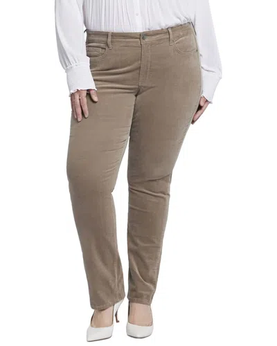 Nydj Plus Marilyn Saddlewood Straight Leg Jean In Brown