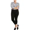 Nydj Plus Marilyn Womens Polyester Ankle Jeans In Black