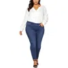 Nydj Plus Marilyn Womens Stretch Denim Straight Leg Jeans