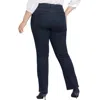 Nydj Plus Marilyn Womens Stretch Denim Straight Leg Jeans In Multi