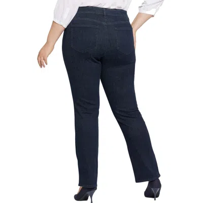 Nydj Plus Marilyn Womens Stretch Denim Straight Leg Jeans In Multi