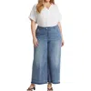 Nydj Plus Mona Womens Frayed Hem Denim Ankle Jeans In Blue