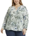 Nydj Plus Size Paulina Peasant Blouse Long Sleeve Top